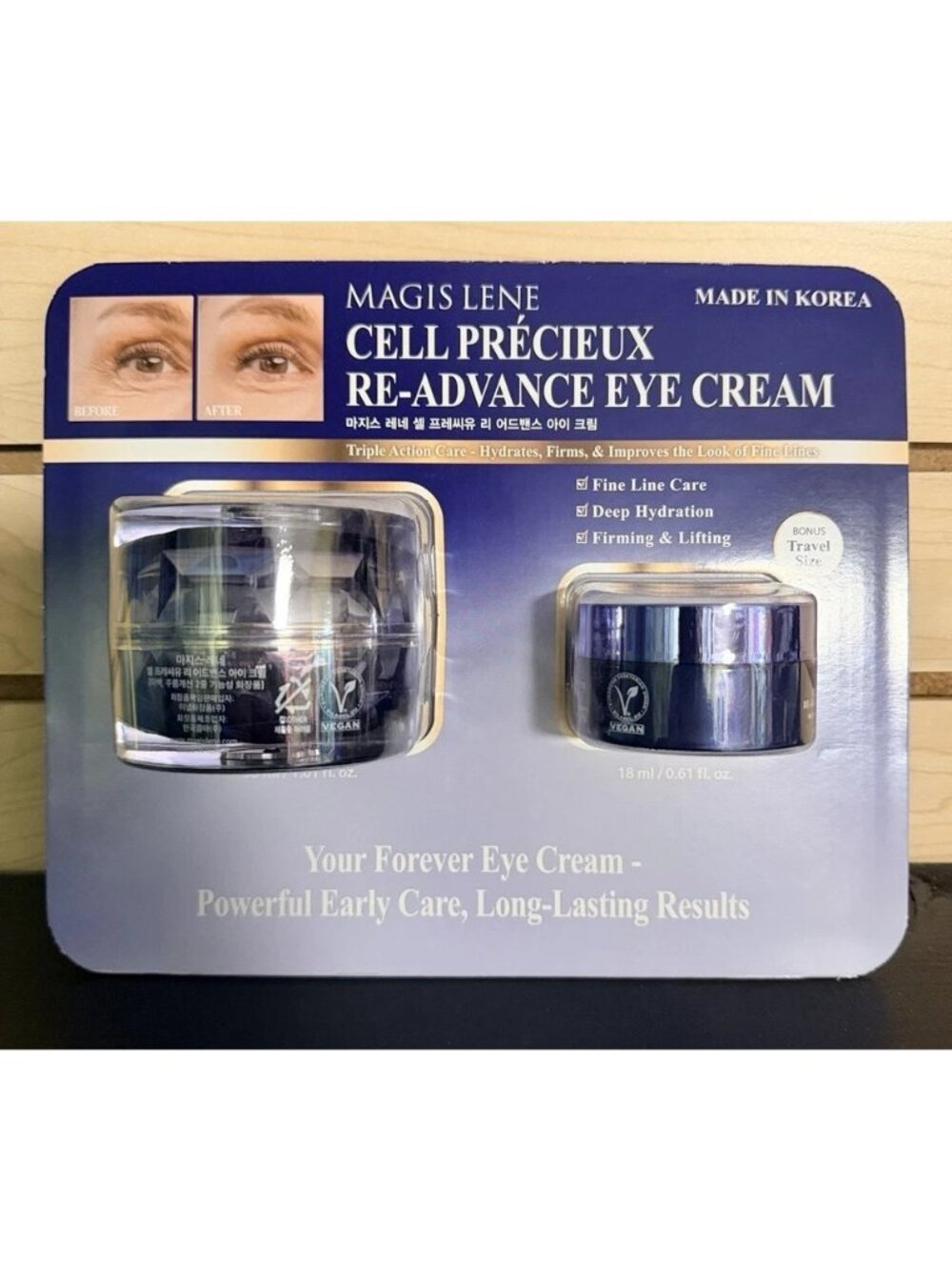 NEW MAGIS LENE Cell Précieux Re-Advance Vegan Eye Cream Set Dark Circles 30+18ml